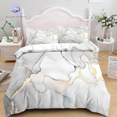 Housse de Couette Marbre Rayé